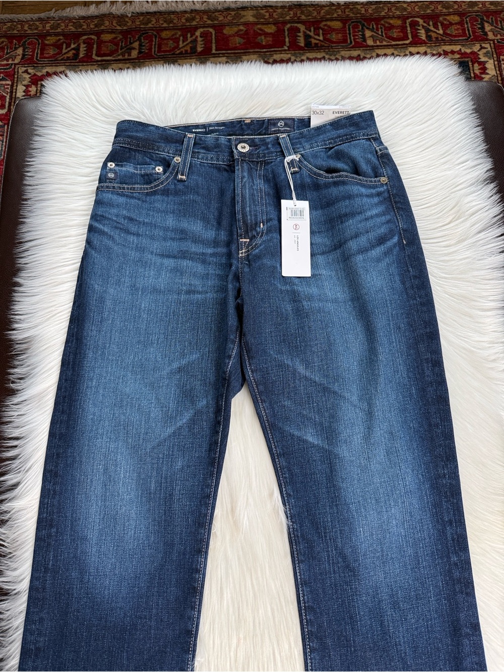 AG Everett Slim Straight Jeans Oxford Blue NWT 30x32 - Picture 2 of 6